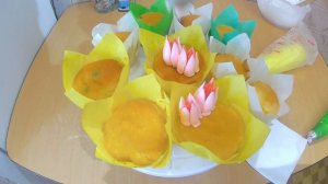 СУПЕР БЫСТРОЕ Украшение капкейков / ТЮЛЬПАНЫ из крема / МК Olya konditer