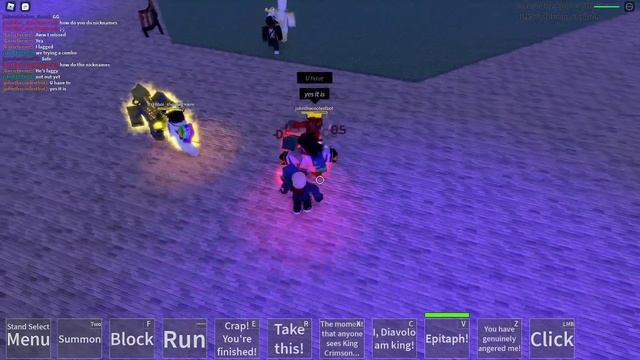 n the jojo game, king crimson and the world killing combo. (Roblox) смотреть онлайн