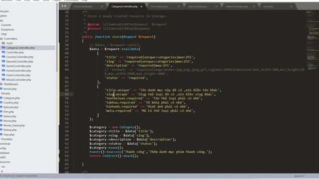 Bài 84 : Kiểm tra dữ liệu Validation | Laravel 8 webphim online смотреть онлайн