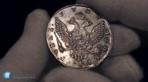 Монета 1 рубль 1757 года, портрет работы Б. Скотта