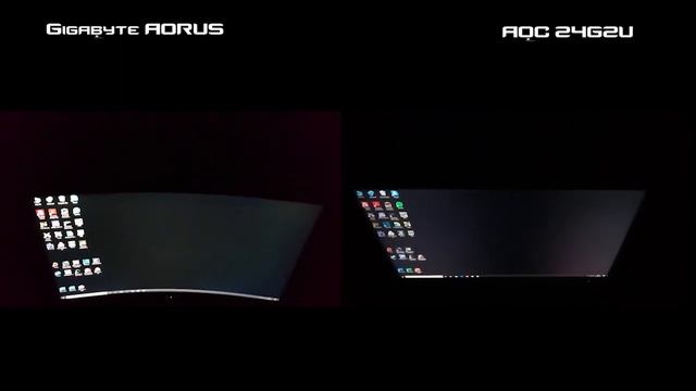 AORUS CV27F (165hz) vs AOC 24G2U (144hz) смотреть онлайн