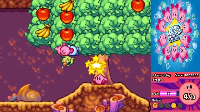 Kirby Mass Attack 100% Walkthrough Part 19 Volcano Valley Stage 1 смотреть онлайн