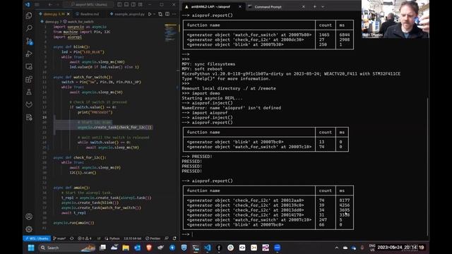 MicroPython Meetup May 2023. ASYNCIO Profiler Demonstration смотреть онлайн