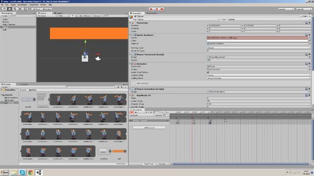 Unity 4.5 2d topdown game tutorial for beginners - Animation upgrade - part 16 смотреть онлайн
