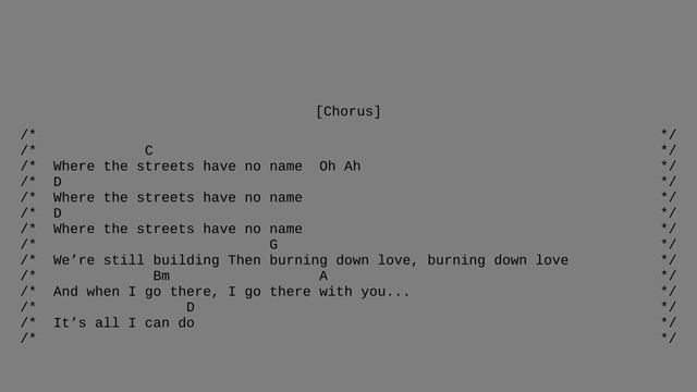 U2 - The Joshua Tree - Where The Streets Have No Name (Lyrics & Chords) смотреть онлайн