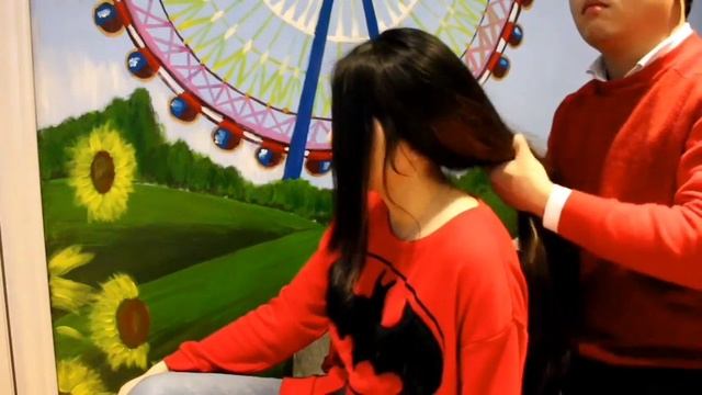 Business man enjoy playing young gorgeous woman with natural silky hair смотреть онлайн