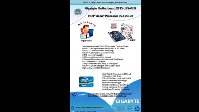 Gigabyte Motherboard X79S-UP5-WIFI with Supportive Processor (Intel Xeon E5-1650 v2) смотреть онлайн