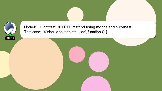 NodeJS : Cant test DELETE method using mocha and supertest смотреть онлайн