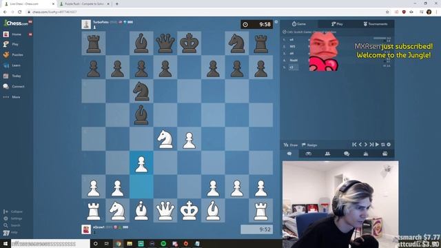 xqc loses chess game in 6 moves смотреть онлайн