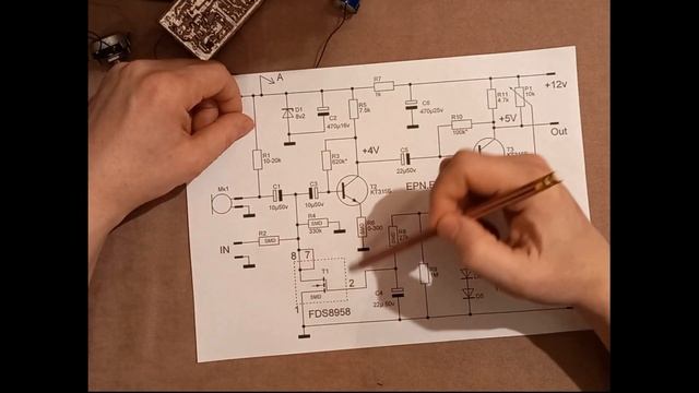 Входной усилитель цветомузыки с системой АРУ на полевом транзисторе. смотреть онлайн