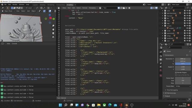 How to Generate NFT Images and Metadata using Blender(turn on subtitles) смотреть онлайн