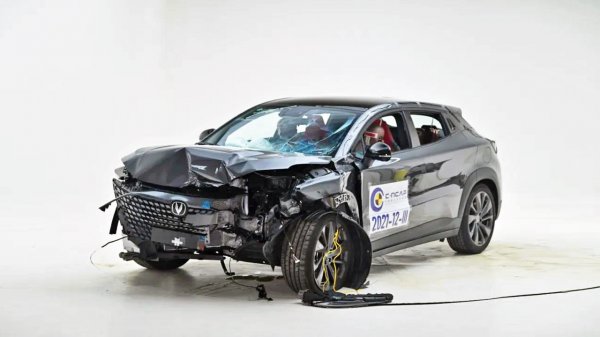 Краш-Тест Changan UNI-T на фронтальный удар с 50-процентным перекрытием на CarMaps.Ru