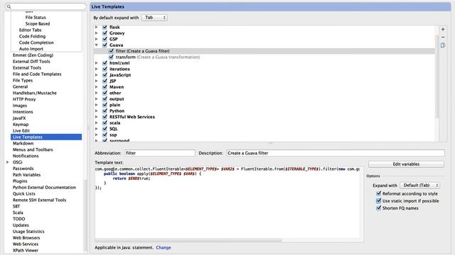 Live Templates for IntelliJ смотреть онлайн