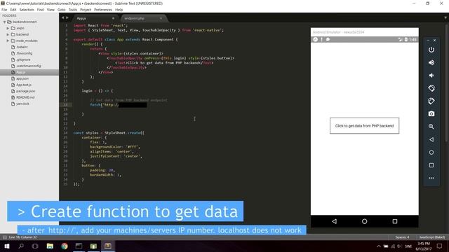 React Native Tutorial - Connect Your App To a PHP Backend смотреть онлайн