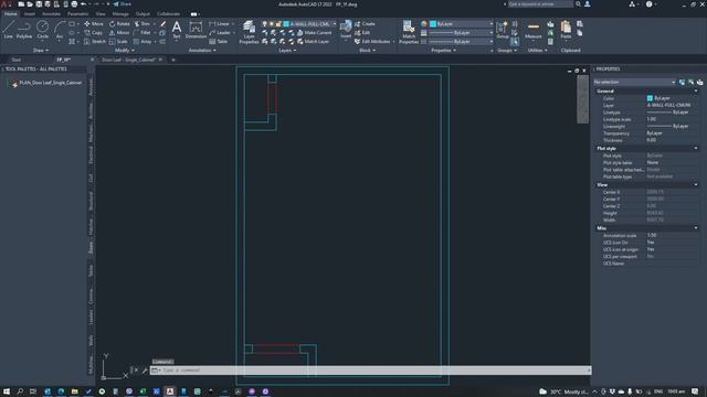 Door Leaf (Cabinet): AutoCAD Dynamic Block (Plan View) смотреть онлайн