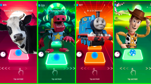 COWS VS Boxy Boo VS Thomas x Friends VS Toy Story Coffin Dance EDM Rush Tiles Hop
