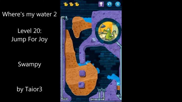 Where's my water 2 Level 20 Walkthrough Jump for Joy Swampy смотреть онлайн