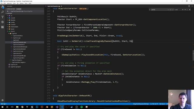 Unreal Engine 4 C++ Tutorial: Line Trace on Fire смотреть онлайн