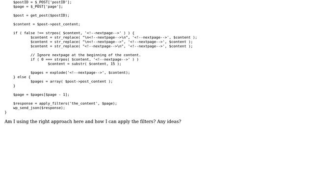 Wordpress: Apply filters when loading post via ajax смотреть онлайн