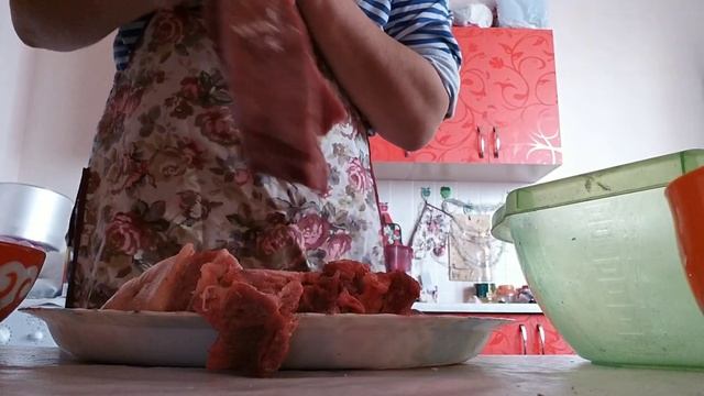 Как засолить мясо(конину)свой рецепт,очень простой и вкусный. смотреть онлайн