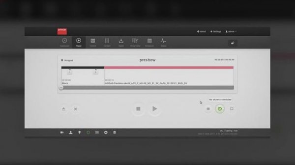 How to play and schedule content via the Web Commander software