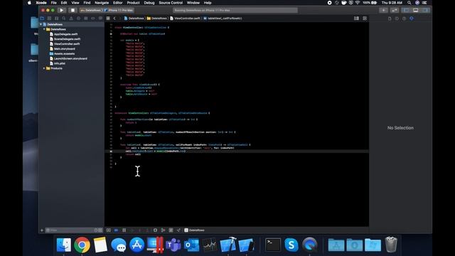 How To Delete Cells in UITableView - Swift Tutorial (2020 for Beginners) смотреть онлайн
