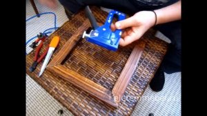 Плетение столешницы из ротанга.