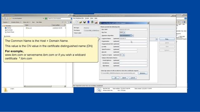 How do I generate a certificate signing request (CSR) file using the iKeyman utility? смотреть онлайн