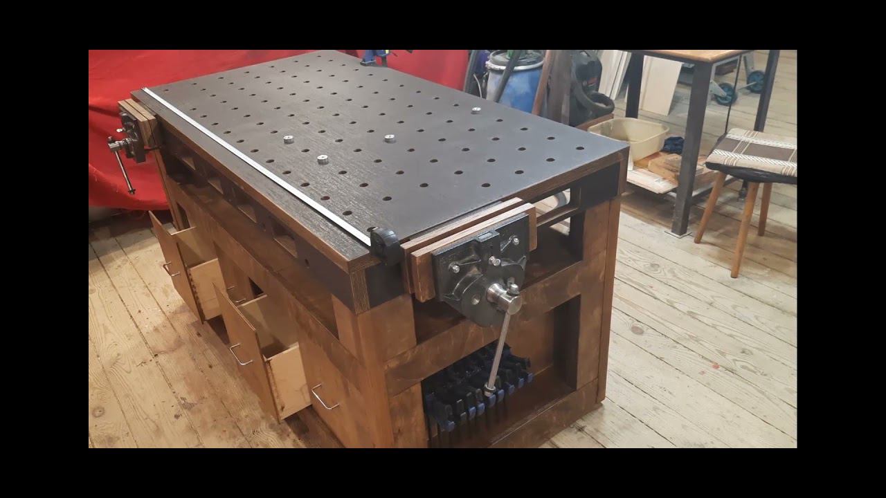 Самодельный столярный верстак из фанеры