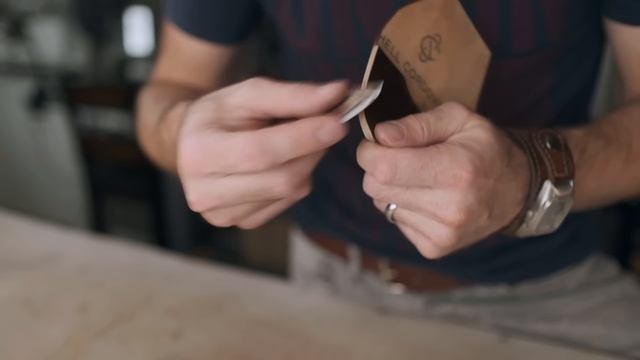 Making A HANDMADE Leather Flap Wallet - HYPER ASMR!