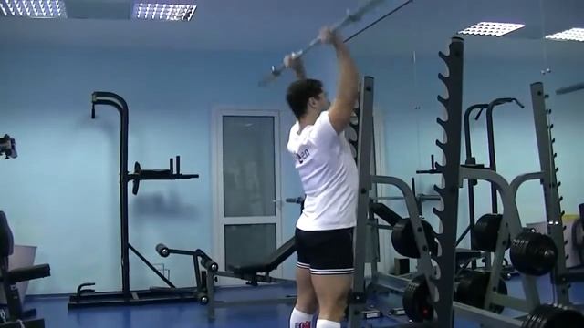 Как Накачать Дельты?[ЧАСТЬ 3] - Жим штанги с груди стоя. смотреть онлайн