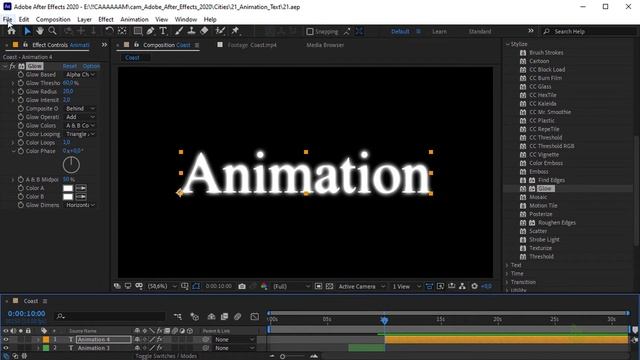 Как сделать ЭФФЕКТ Свечение ? СИЯНИЕ в After Effects анимация ТЕКСТА Эффекты и Шаблоны анимации 22 смотреть онлайн