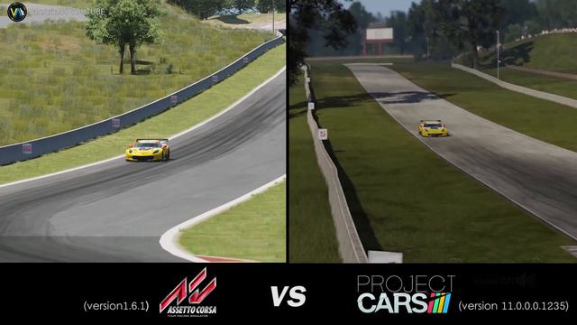 ASSETTO CORSA VS PROJECT CARS Graphic & sound comparison | Chevrolet Corvette C7.R @ Road America H смотреть онлайн