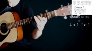 Петлюра - Голубоглазая как играть на гитаре без баррэ, аккорды, разбор песни, cover