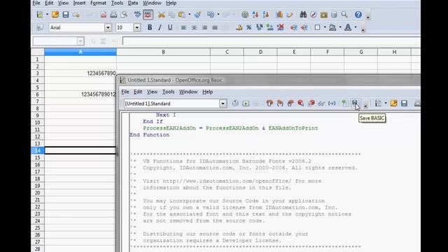 How To Create Barcodes In #OpenOffice #Calc Using Barcode Fonts