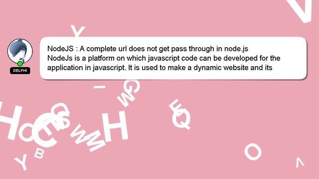 NodeJS : A complete url does not get pass through in node.js смотреть онлайн