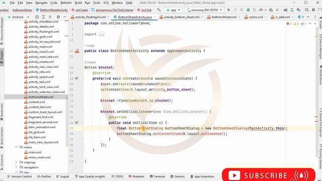 Android Studio Tutorial: Android Bottom Sheet Dialog with Example | #learnnvibes #androiddevelopmen смотреть онлайн
