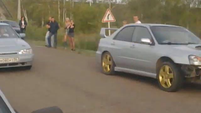 Турбо двенашка(250сил) против полноприводного субару-турбо(250сил) смотреть онлайн