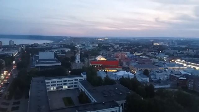 Вид с высоты на реку Волгу (с 20 этажа) смотреть онлайн