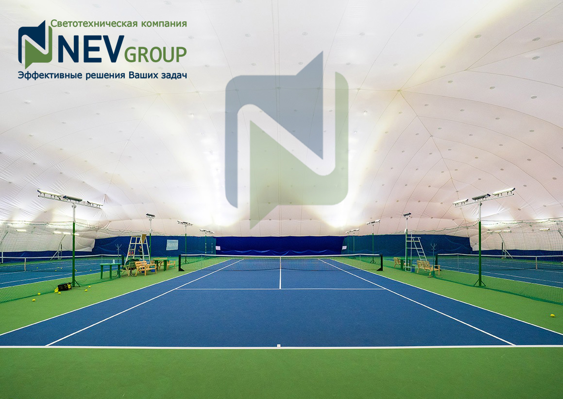 Освещение теннисного корта Mr Pushkin, СПб, Пушкин