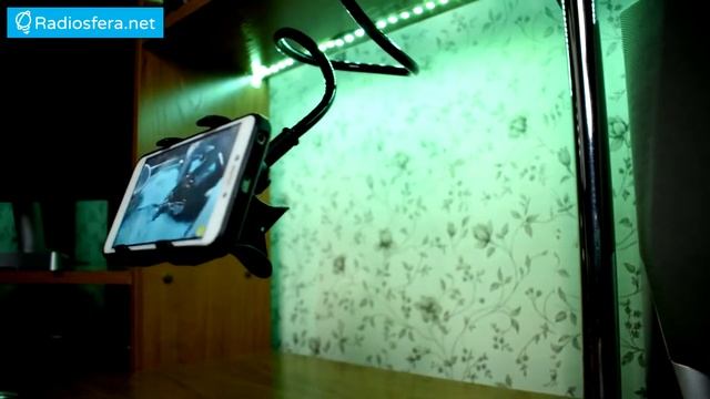 Обзор. Универсальный гибкий держатель для смартфона на прищепке. смотреть онлайн
