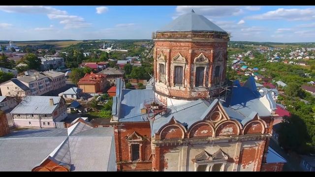 Елец с воздуха. Липецкая область. Достопримечательности. Церкви и монастыри смотреть онлайн