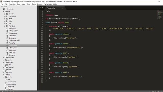 31 - E-commerce Laravel 5.5 - Product section - Create the relations смотреть онлайн