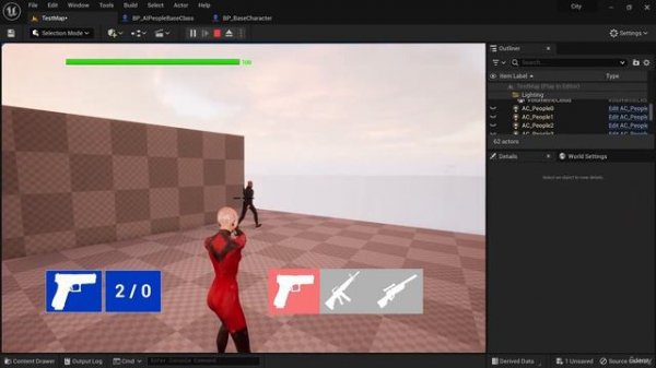 Unreal Engine 5 Blueprint, создание игры в стиле GTA 5#7 - Люди с ИИ
