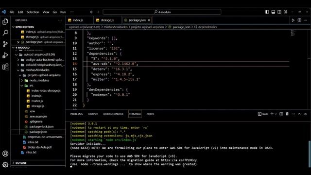 Projeto - API Back End - Notificação atualização Aws-Sdk V2 para V3 смотреть онлайн