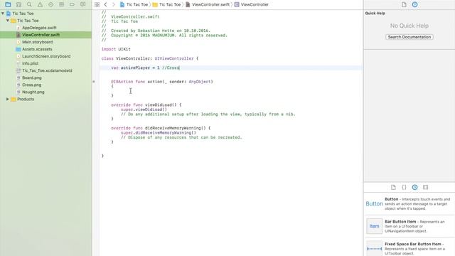 How To Make A Tic Tac Toe Game In Xcode 8 (Swift 3.0) - Part 1/2 смотреть онлайн