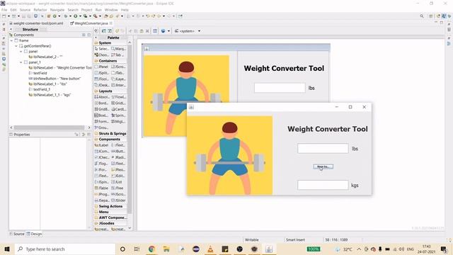 [Beginners] Modernized Weight Converter | Mini Project | Java | Swing | Desktop App (GUI) | Eclipse смотреть онлайн