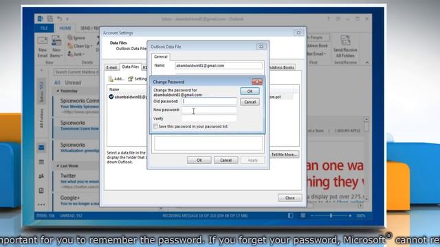 How to Set a Password for Outlook 2013 Data File (.pst) смотреть онлайн