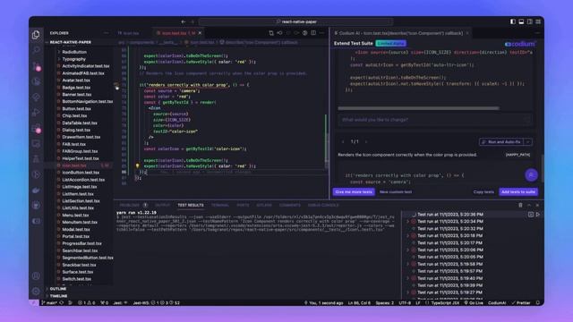 Extend React Native Test Suite With AI - Use CodiumAI's VS Code Plugin With React Native Paper смотреть онлайн
