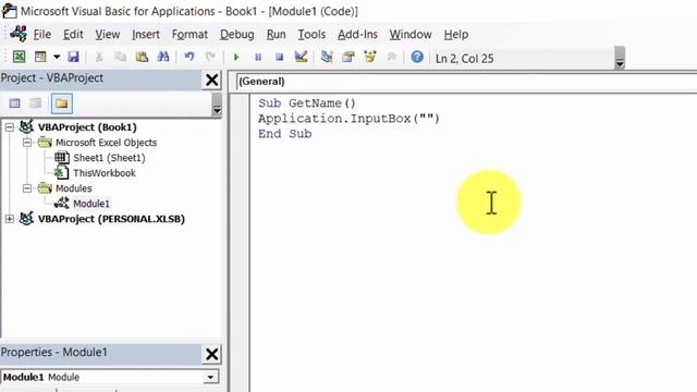 Excel VBA Application InputBox #1 - Simple example смотреть онлайн